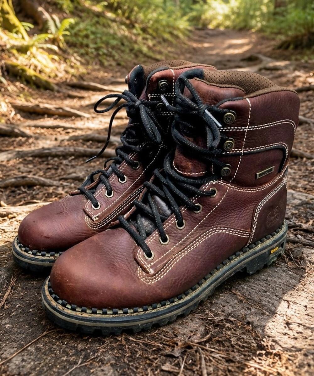 Georgia Boot GB00427 Women's 7" Logger Boots Waterproof Size 8M EUC